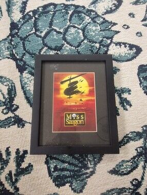 Miss Saigon Framed Poster Art - Red, Yellow, Black